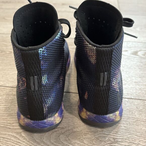 NoBull Superfabric Trainer Shoes Hi Top Black Purple Pattern Workout Mens 3.5/W5 - Picture 4 of 7